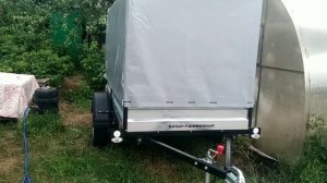 установка тента на прицеп