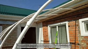 Беседка из пластиковой трубы ПХВ