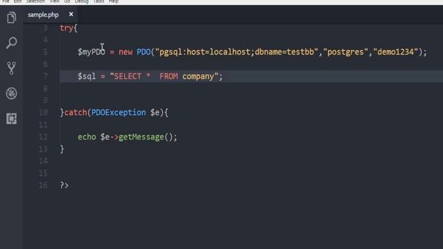 PHP PDO SELECT query to PostgreSQL Database смотреть онлайн