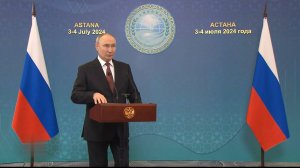 Vladimir Poutine donne une conférence de presse à l'issue du sommet de l'OCS (04.07.2024)