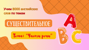 Существительное Части речи