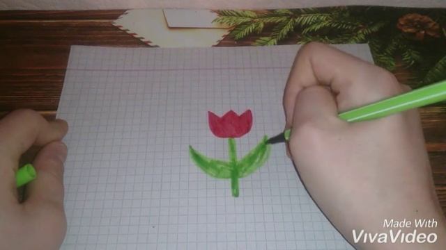 Как нарисовать очень рисунок на 8 марта тюльпаны? Рисуем вместе тюльпаны! смотреть онлайн
