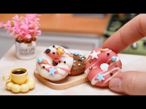 DIY Мини Пончики Донатсы _ Мини Еда _  Мини Кухня _ How to Make Miniature Donuts