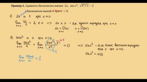 Пределы 41. Сравнение бесконечно малых  Примеры решения (720p)