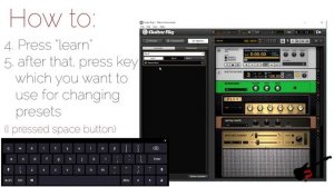 How to change preset in guitar rig using keyboard
