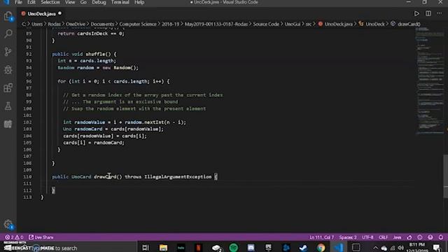 Uno Card Game in Java Part 3 - Deck Class (Code Clique) смотреть онлайн