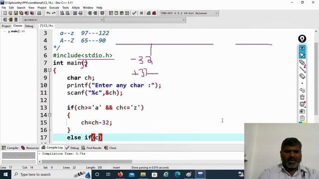 C3.15 program to convert a lowercase char to uppercase and vice-versa| C Beginners |Dr. Kaja Mastha смотреть онлайн