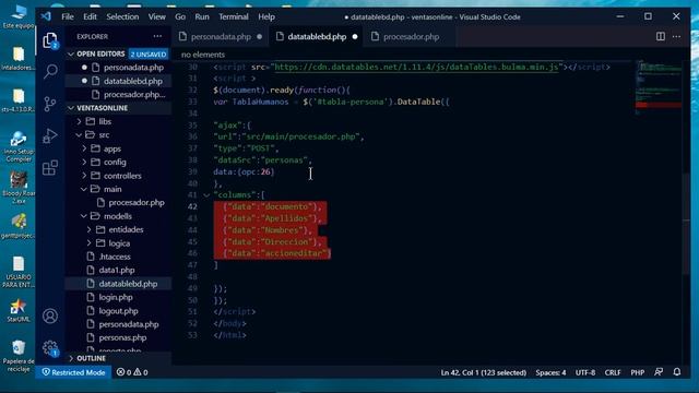 ¿Cómo mostrar la data de mi base de datos en un DATATABLE ? || DATA TABLE CON MYSQL Y PHP смотреть онлайн