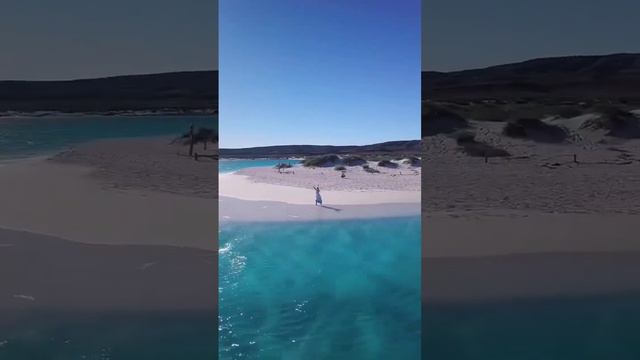 Австралия 🇦🇺 Пляж с белым песком и лазурными водами в национальном парке Кейп-Рейндж на западе