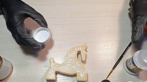 Мастер-класс "Конёк", роспись деревянной игрушки акрилом и паталью