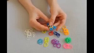 Браслет из резинок. Сердца. Как сплести браслетик из резиночек  в видеоуроке №33