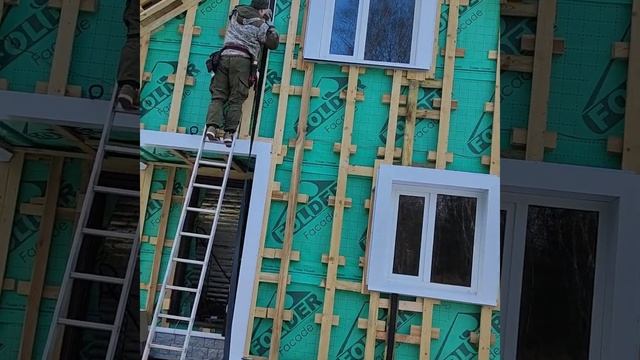 Утепление и отделка фасада фиброцементным сайдингом Cedral. Часть 3.