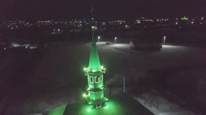 Ночной вид  мечетей села Шыгырдан Чувашской Республики.