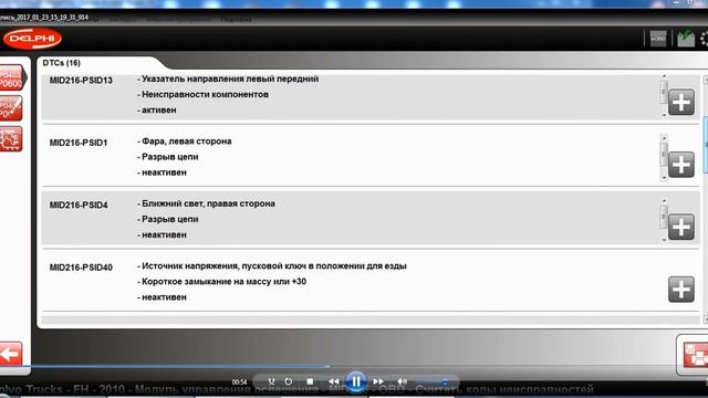 диагностика автоком вольво MID 216