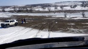 Глазами Джипера, вид из внедорожника, снег в Одессе, Toyota FJ Cruiser, бездорожье, Off Road, 4х4,