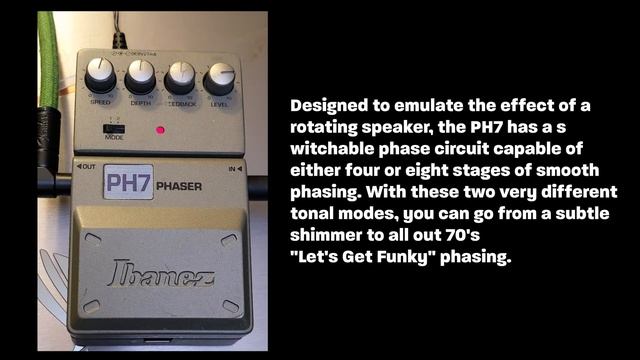 Ibanez PH7 Phaser " Tonelock Series " Pedal Demo смотреть онлайн