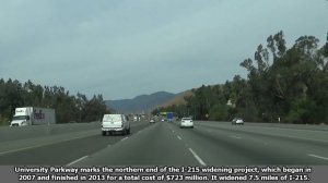 I-215 North in San Bernardino, California