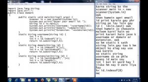 Domain || extension || username in JAVA Part#2