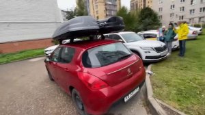 Peugeot 308 установка багажника и автобокса