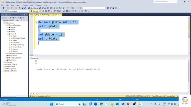 Variable in SQL Server | Part -24