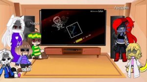 Undertale react to Murder time trio phase 2 Реакция Андертейл на Murder time trio phase 2