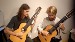 I. Lent, Impresiones Íntimas by Federico Mompou on two 8-string Classical Guitars