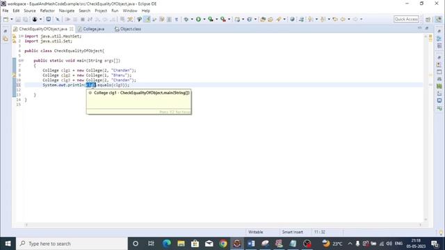 Hashcode and equals method in java | How to compare two object in java | toString Method #java