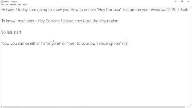 Enable "Hey Cortana" on Windows 10 | Make Cortana Work Only to Your Voice смотреть онлайн