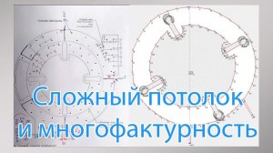 Делим сложный потолок на части с помощью многофактурности