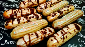 ЭКЛЕРЫ С КРЕМОМ "ДИПЛОМАТ" / Французские заварные пирожные со вкусом мороженого "Пломбир"