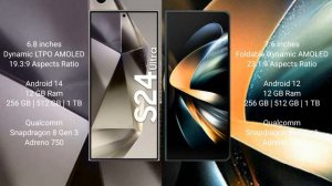 Samsung Galaxy S24 Ultra vs Samsung Galaxy Z Fold 4 Review