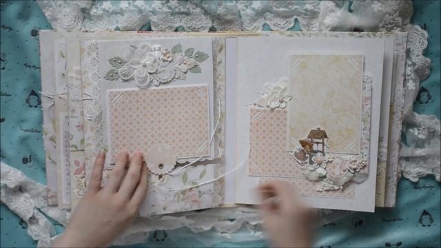 Скрапбукинг - детский альбом для девочки. Персиково-кремовый альбом. смотреть онлайн