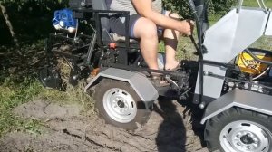 Самодельная картофелекопалка трясучка, первые испытания