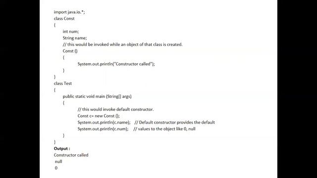 Constructor in Java смотреть онлайн