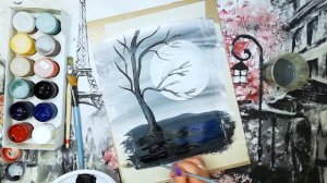 Экспресс-урок «Закат». Креативное рисование