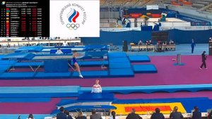 Федянина Дарья. Первенство России 2023. Двойной минитрамп, квалификация 1 Сп. разряд (11-12 лет)