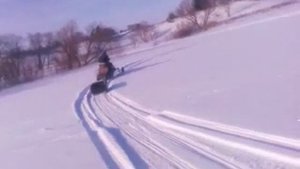 Покатушки на самодельном снегоходе с двигателем лифан 6.5л /с