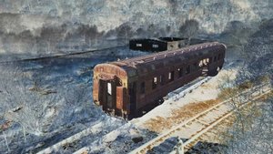 Заброшенный ржавый вагон. Екатериновка.