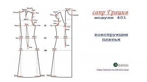 САПР Грация. Конструкция платья.