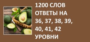 Игра 1200 слов ответы 36, 37, 38, 39, 40, 41, 42 уровни
