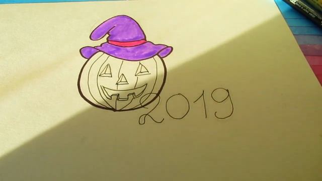 ТЫКВА рисунок на Хэллоуин / Что нарисовать на Хэллоуин? смотреть онлайн