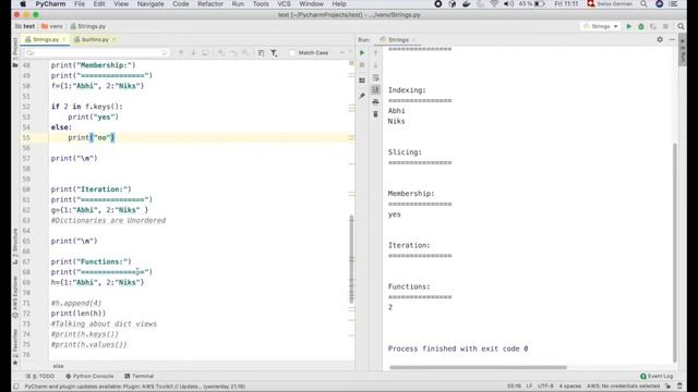 Python Tutorial | Dictionary as Data Types | Basic Operations using Dictionary