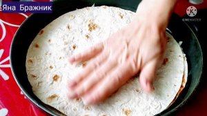 Быстрый Пирог из Лаваша на Сковородке На Скорую руку. Quick Lavash Pie on a Frying Pan.