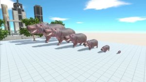 Every Animals Units race!Different Size Units ragdoll Physics  Animal Revolt Battle Simulator