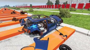 Cars vs 100 Square Speed Bumps #1 – BeamNG Drive | CrashBoomPunk