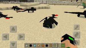 Биззубик и Дневная фурия в Minecraft 1.11.0.7