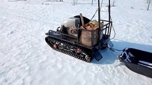 По насту на мотособаке, - Ураган Медведь.