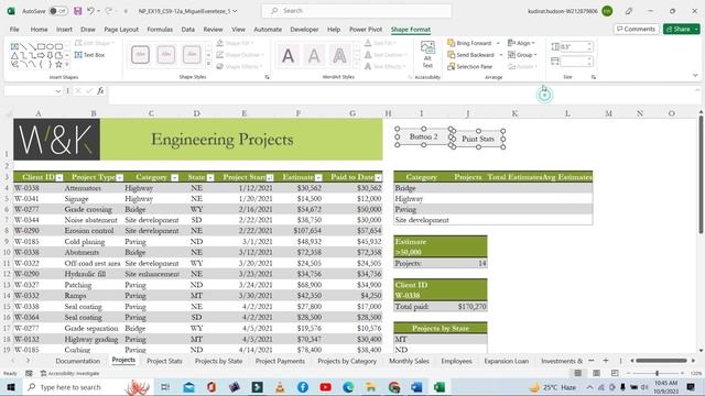 New Perspectives Excel 2019 | Modules 9-12: SAM Capstone Project 1a | fileNP_EX19_CS9-12a_FirstLast