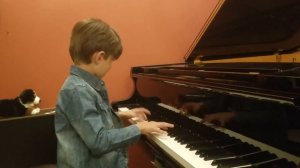 Этюд Сибелиуса Op.76 No2, в работе-учил сам на карантине. Sibelius Etude A-minor, Misha, 8, piano.