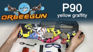 Автомат P90 yellow graffity на орбизах: сборка и распаковка